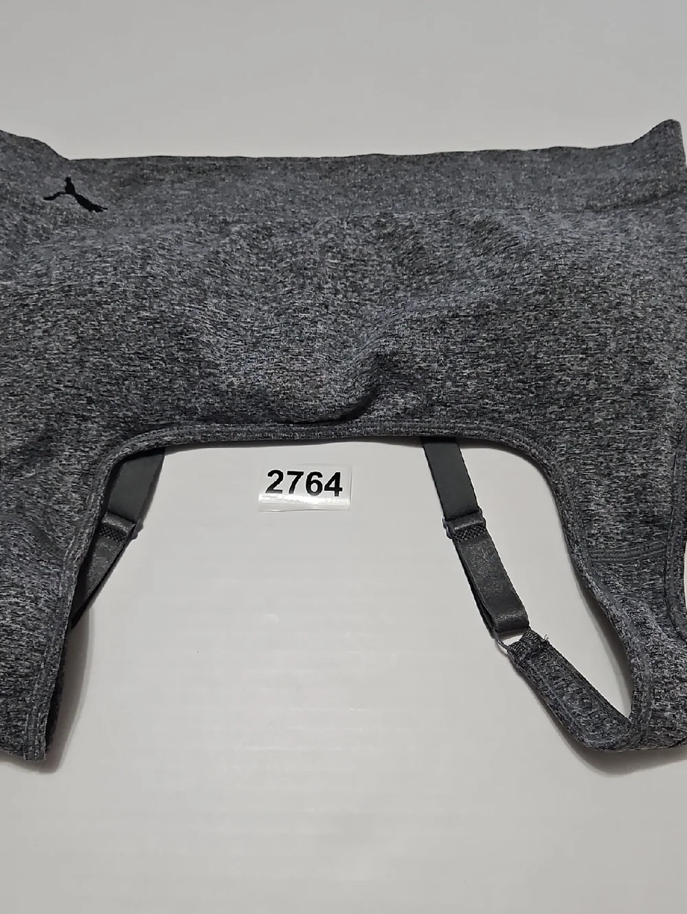 Puma Gray Seamless Adjustable-Strap Sports Bra Size XL